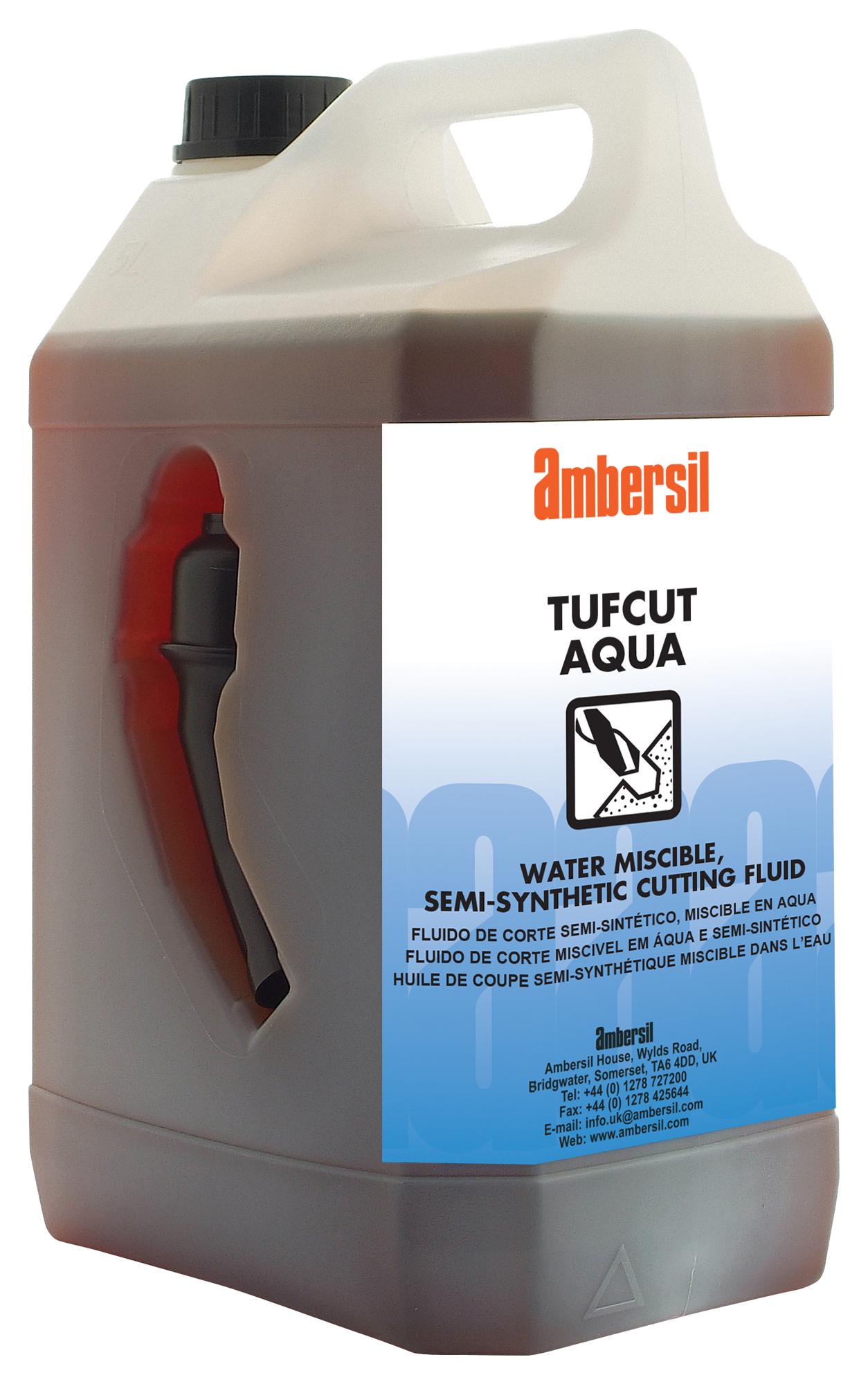 Ambersil Tufcut Aqua, 5Ltr Lubricant, Cutting Fluid, Can, 5L