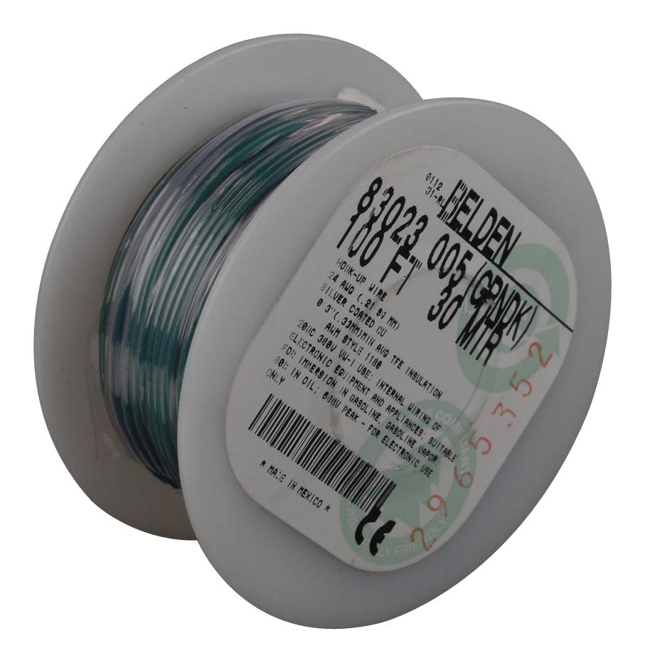 Belden 83023 005100 Hook Up Wire, 24Awg, Grn, 30.5M