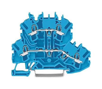 Wago 2002-2204 Terminal Block, Din Rail, 4Pos, 12Awg
