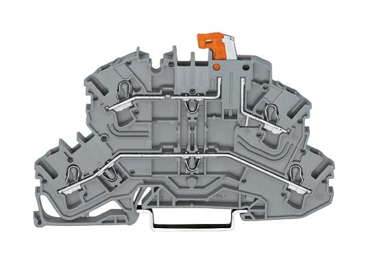 Wago 2002-2671 Terminal Block, Din Rail, 4Pos, 12Awg