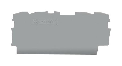 Wago 2000-1491 End And Intermediate Plate, Rail, Grey