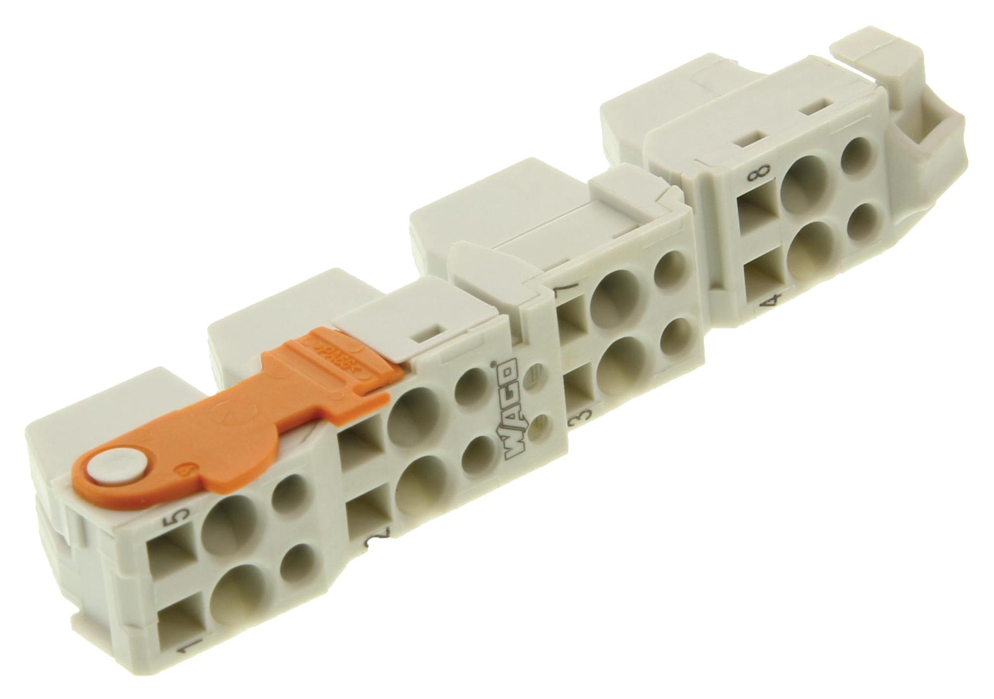 Wago 753-110 Terminal Block, Pluggable, 1Way, 14Awg