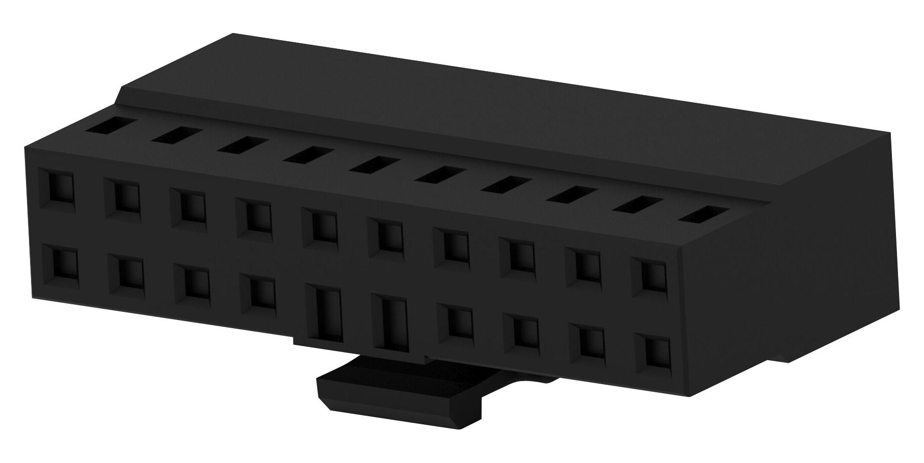 Te Connectivity 2Mm-Rcp-D10-Bx Connector Housing, Rcpt, 20Pos, 2Mm