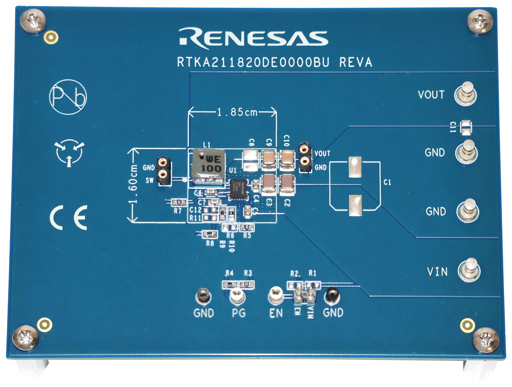 Renesas Rtka211820De0000Bu Eval Board, Synchronous Buck Regulator