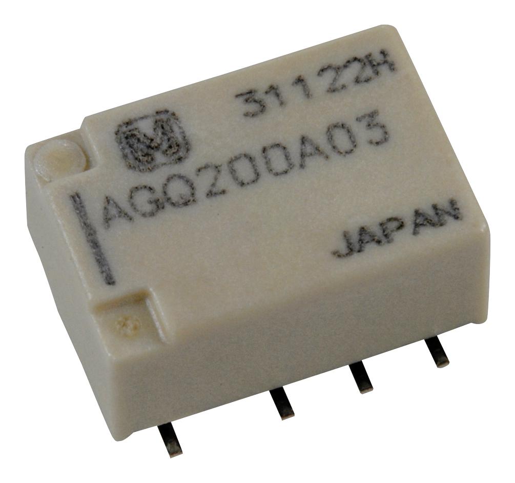 Panasonic Agq200A03 Signal Relay, Dpdt, 3Vdc, 1A, Smd