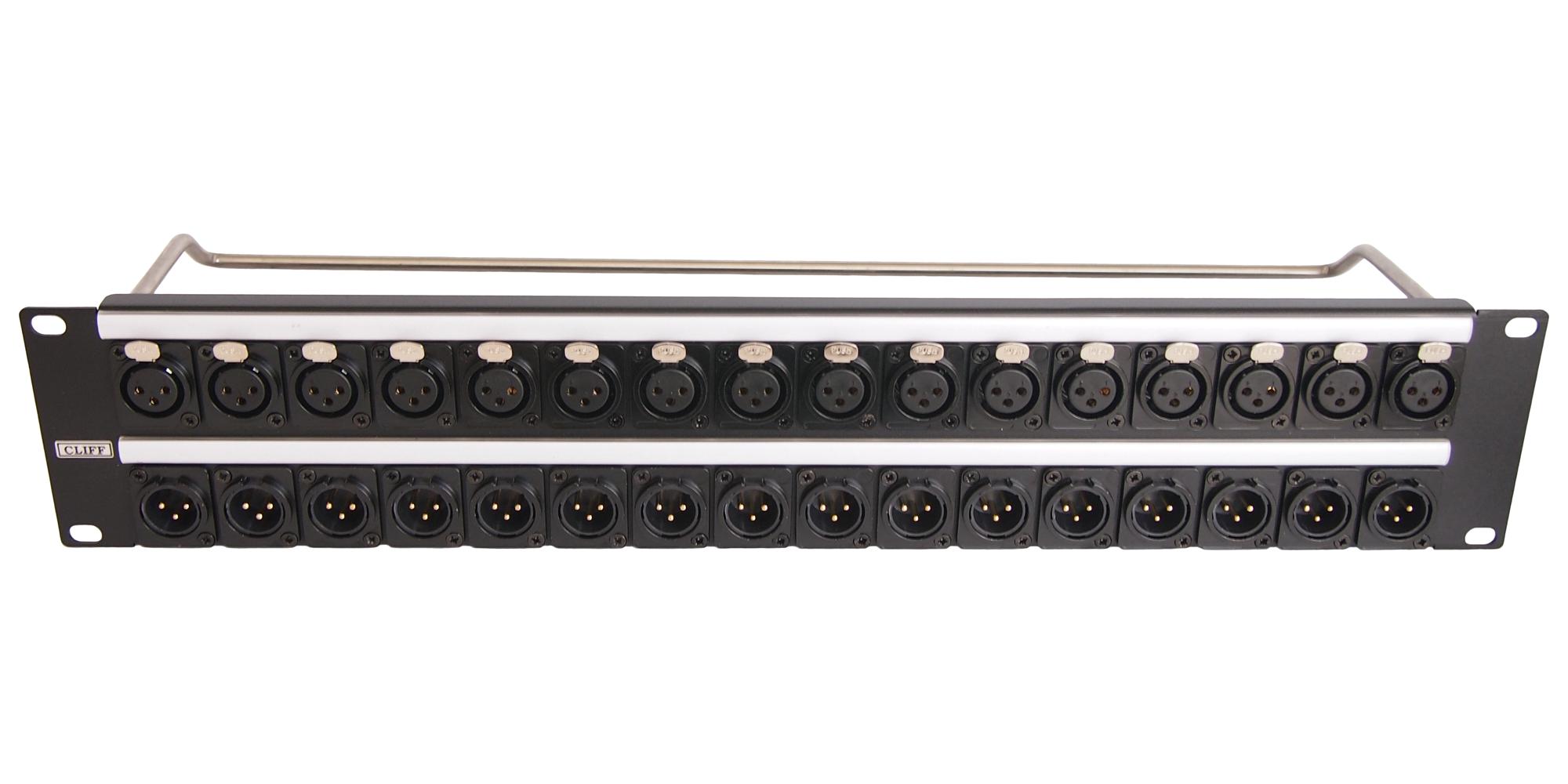 Cliff Electronic Components Cp30192 Patch Panel, Xlr, 96Port, 2U