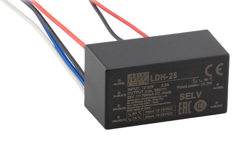 Mean Well Ldh-25-250W Led Driver, Const Current, 21W