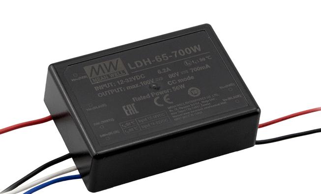 Mean Well Ldh-65-700W Led Driver, Const Current, 56W