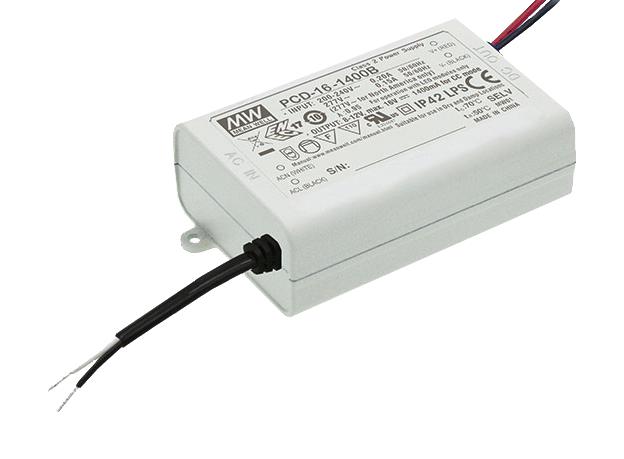 Mean Well Pcd-16-1400B Led Driver/psu, Constant Current, 16.8W