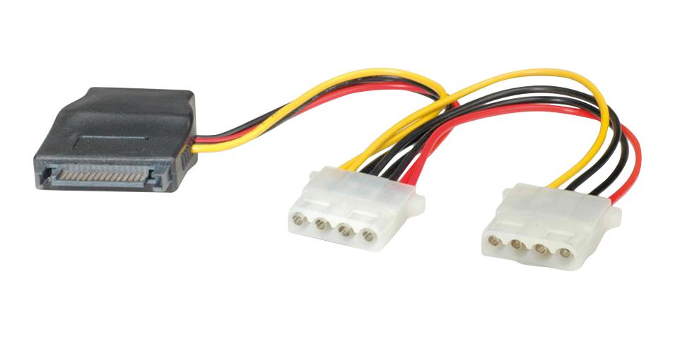 Roline 11.03.1040 Cable Assy, 4-Pos Rcpt-15-Pos Plug, 7.9