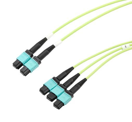 L-Com Mpf308-Mpf212Om5R-3 Fo Cable, Mpo-Mpo Jack, 3M