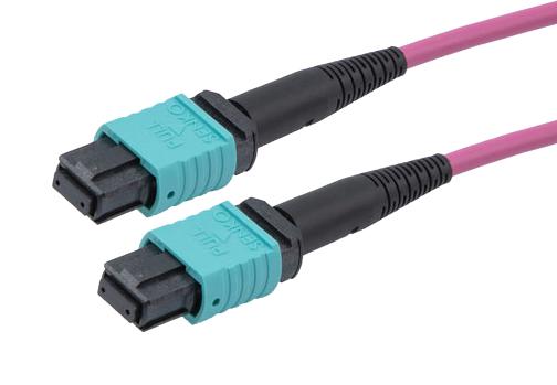 L-Com Mpff12Om4Ar-5 Fo Cable, Typ A Mpo Rcpt-Rcpt, Om4, 5M