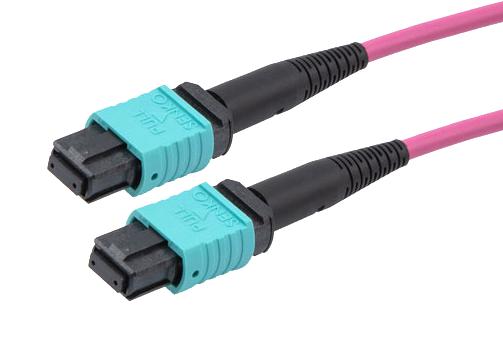 L-Com Mpff12Om4Bz-3 Fo Cable, Typ B Mpo Rcpt-Rcpt, Om4, 3M