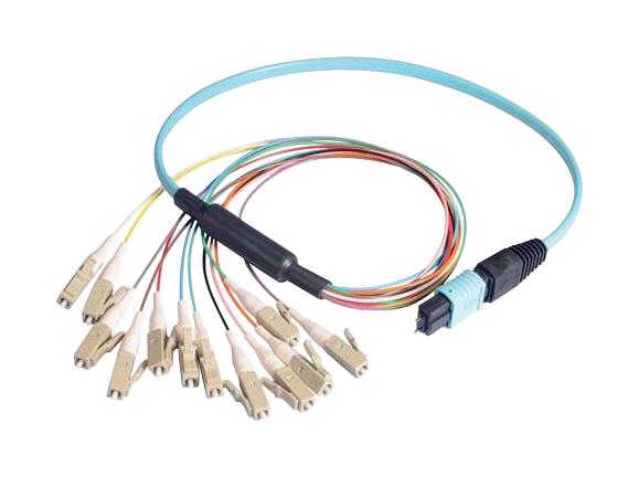 L-Com Mpm12Om3-Lc-5 Fo Cable, Mpo-Lc, Om3, 16.4'