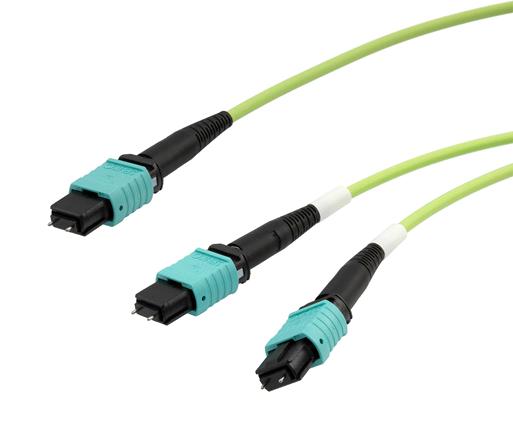 L-Com Mpm24-Mpm212Om5R-1 Fo Cable, Mpo-2X Mpo Plug, Mm, 1M