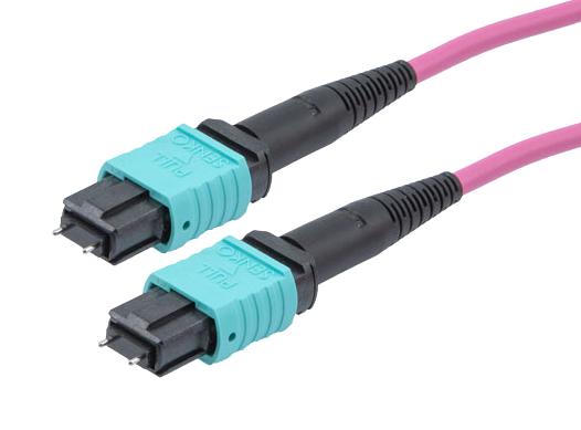 L-Com Mpmm12Om4Bp-10 Fo Cable, Typ B Mpo Rcpt-Rcpt, Om4, 10M