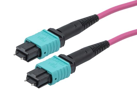 L-Com Mpmm12Om4Br-10 Fo Cable, Typ B Mpo Rcpt-Rcpt, Om4, 10M