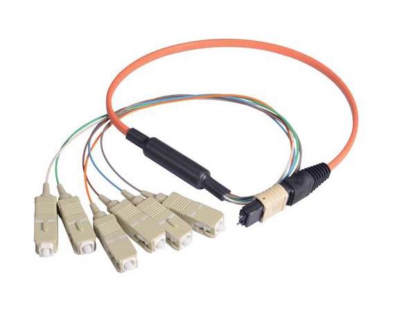 L-Com Mtpm06-Sc-05 Fo Cable, Mpo Plug-6X Sc, Om1, 16.4'