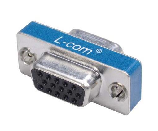 L-Com Gcph15F Hd D Sub Adapter, Rcpt/rcpt, 15Pos