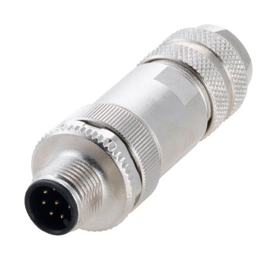 L-Com M12Ft8Ams Sensor Conn, M12, Plug, 8Pos, Screw