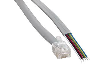 Amphenol Cables On Demand Mp-5Frj12Unns-002 Enet Cord, Rj12 Plug-Free End, 609.6M