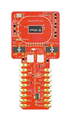 Infineon S2Goradarbgt60Ltr11Tobo1 Eval Board, Bgt60Ltr11Aip Radar Sensor