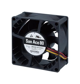 Sanyo Denki 9Ra0812P1K001 Dc Fan, 80Mm, 104.5Cfm, 53Dba