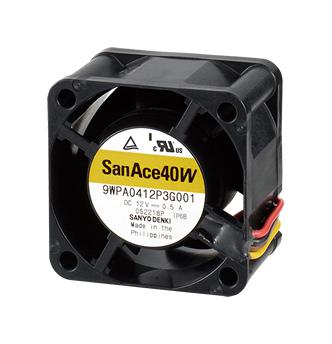 Sanyo Denki 9Wpa0424H3001 Dc Fan, 40Mm, 18.3Cfm, 48Dba