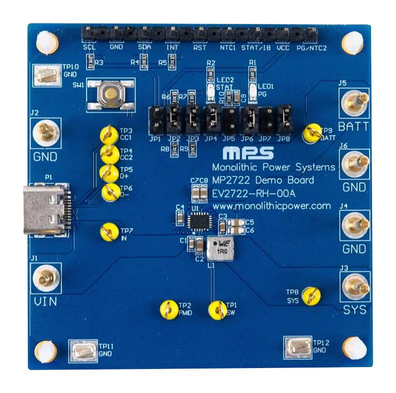 Monolithic Power Systems (Mps) Evkt-Mp2722 Evaluation Kit, Nvdc Buck Charger