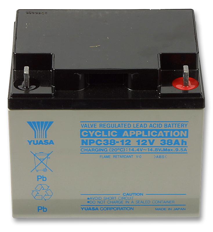 Yuasa Npc38-12 Battery,lead Acid,38Ah,12V