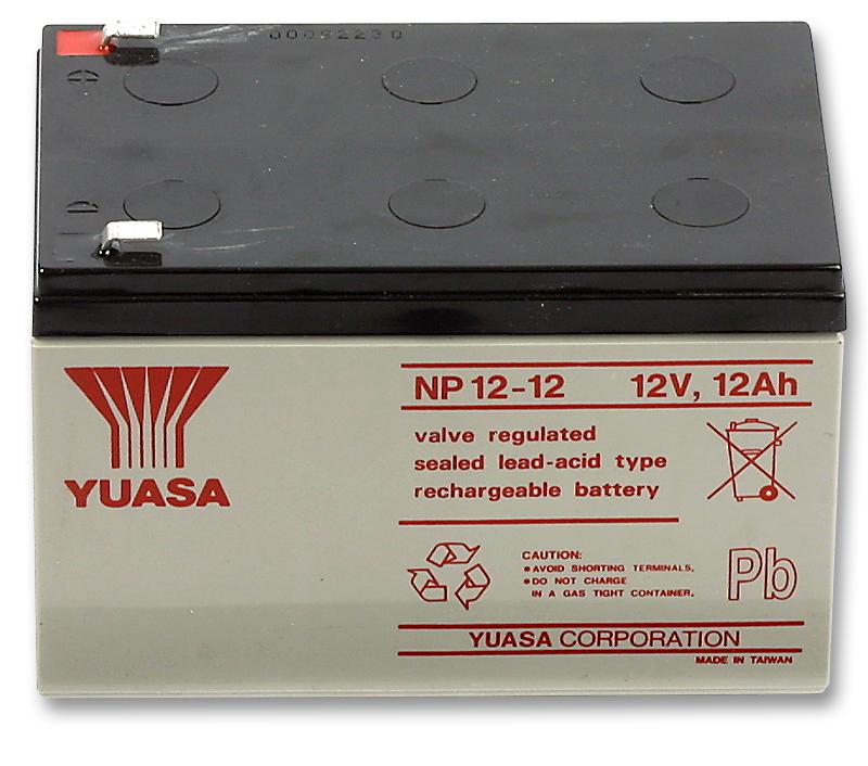 Yuasa Np12-12 Battery,lead Acid,12Ah,12V