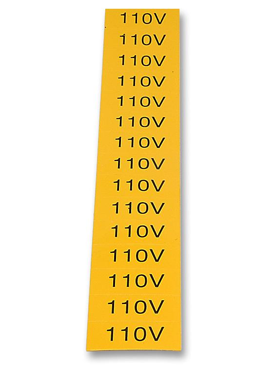 Te Connectivity 13033 Label, 110V, Card Of 20