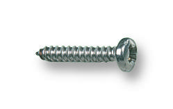 Tr Fastenings N100.500 Prstabz100- Screw, Pozi Pan, Steel, Bzp, 10X1/2