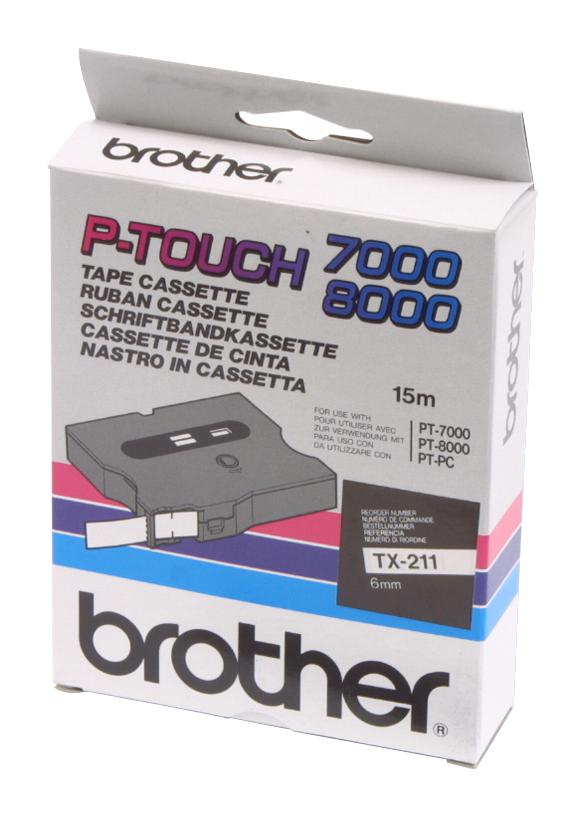 Brother Tx131 Tape, Black/clear, 12Mm