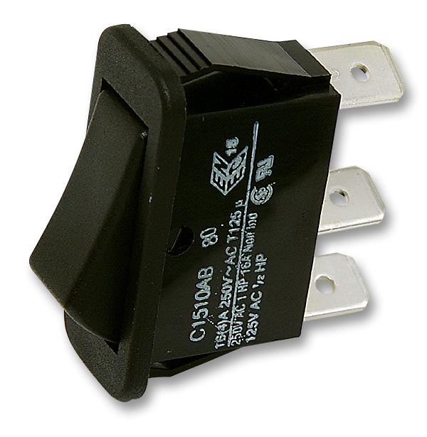 Arcolectric (Bulgin Limited) C1510Ab Blk Rocker Switch, Spdt, Black