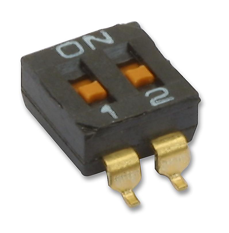 Omron Electronic Components A6H-2102-P Dip Switch, Spst, 0.025A, 24Vdc, Smd