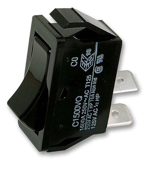 Arcolectric (Bulgin Limited) C1500Vqasg Rocker Switch, Spst, Black