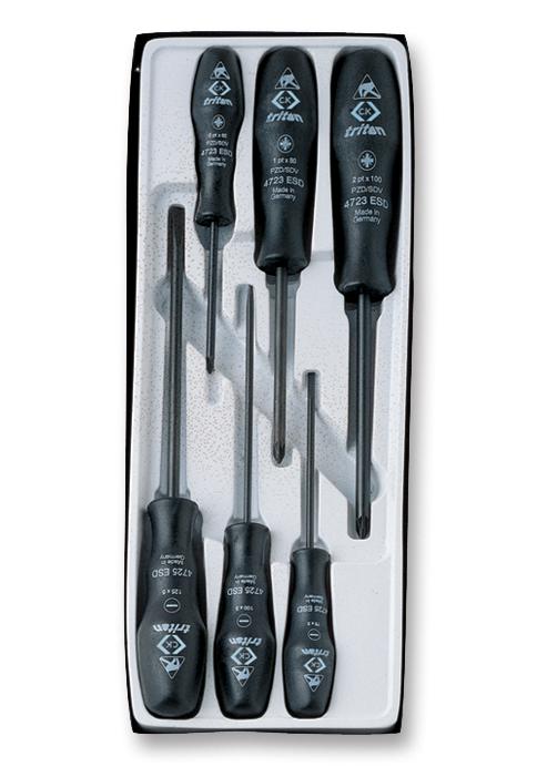 Ck Tools T4741Esd Screwdriver Set, Esd, Pozidrive/pln