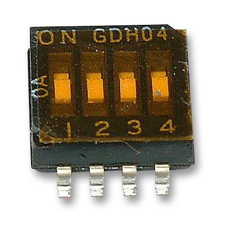 Alcoswitch - Te Connectivity Gdh04S04 Dip Switch, Spst, 0.025A, 24Vdc