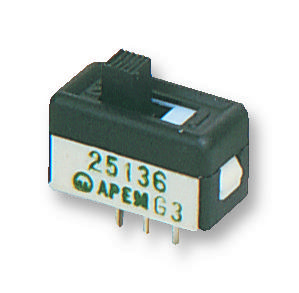 Apem 25136Nah Switch, Spdt, 1A, 30Vdc, Tht, On-On