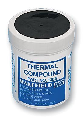 Wakefield Thermal 120-8. Thermal Jnt Compound, Silicone, Jar, 8Oz