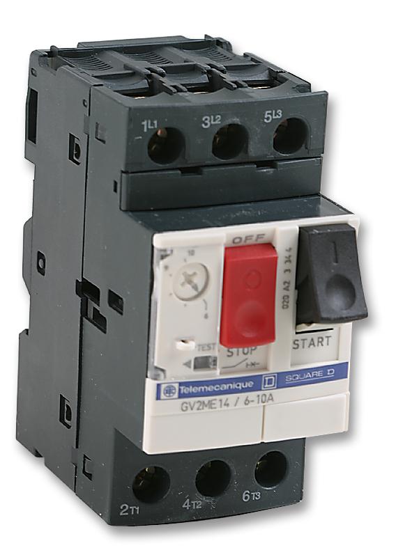 Schneider Electric Gv2Me14 Circuit Breaker, 3 Pole, 10A