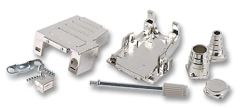 Mh Connectors Mhdssk-M-9-L-K Backshell, D, Metallised, 9Way