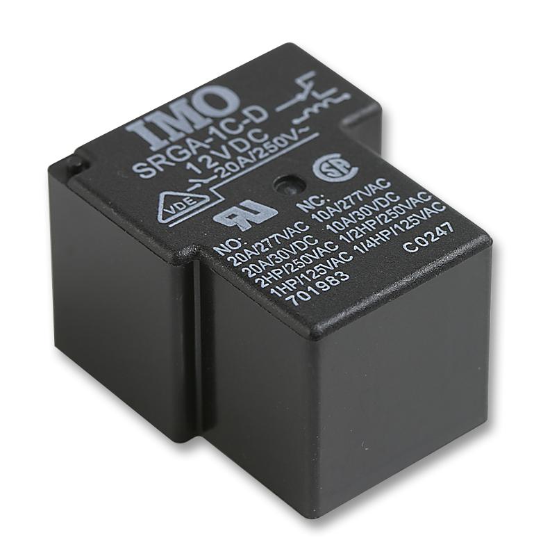 Imo Precision Controls Srga-1C-Sl-12Vdc Relay, Spdt, 240Vac, 28Vdc, 20A