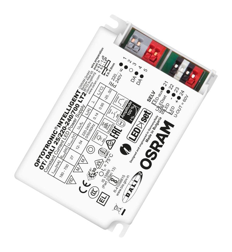 Osram Oti-Dali-25/220-240/700-Lt2-Dim Led Driver, Constant Current, 27W