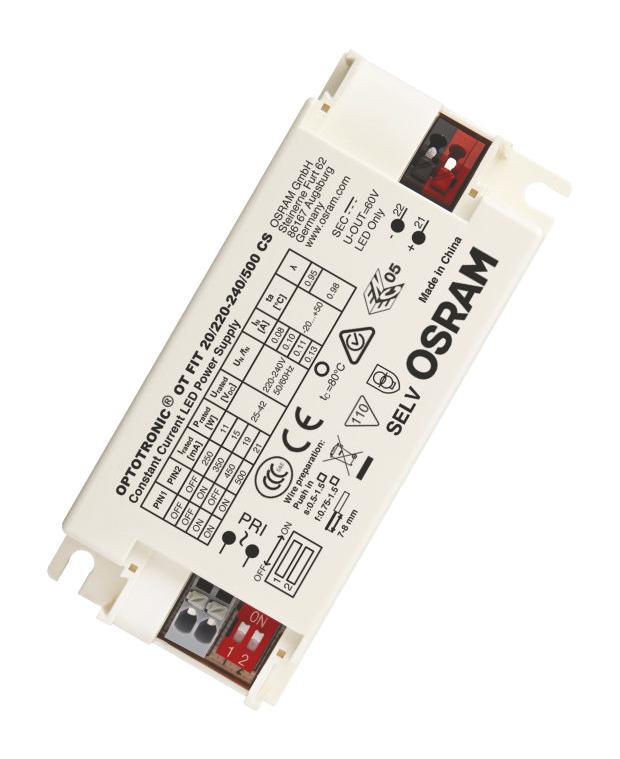 Osram Ot-Fit-20/220-240/500-Cs Led Driver, Constant Current, 21W