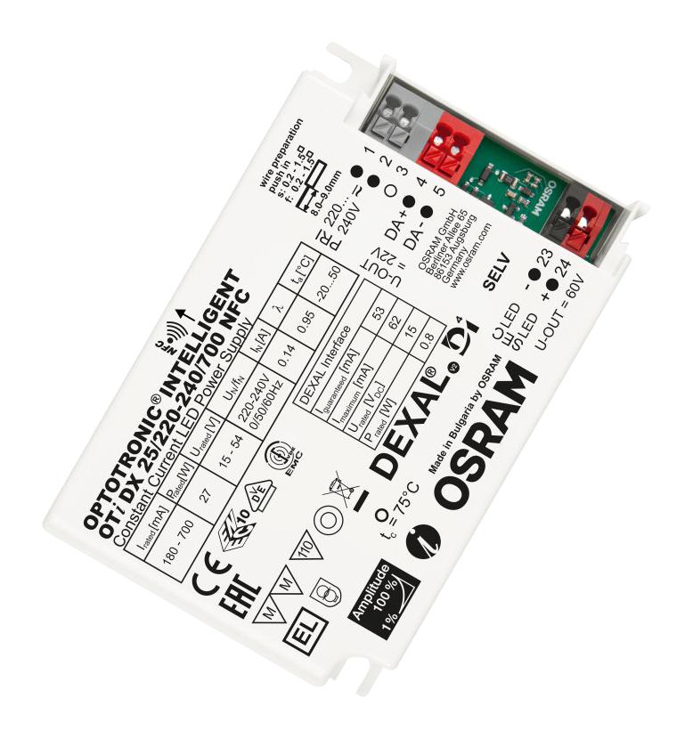 Osram Oti-Dx-25/220-240/700-Nfc Led Driver, Constant Current, 27W