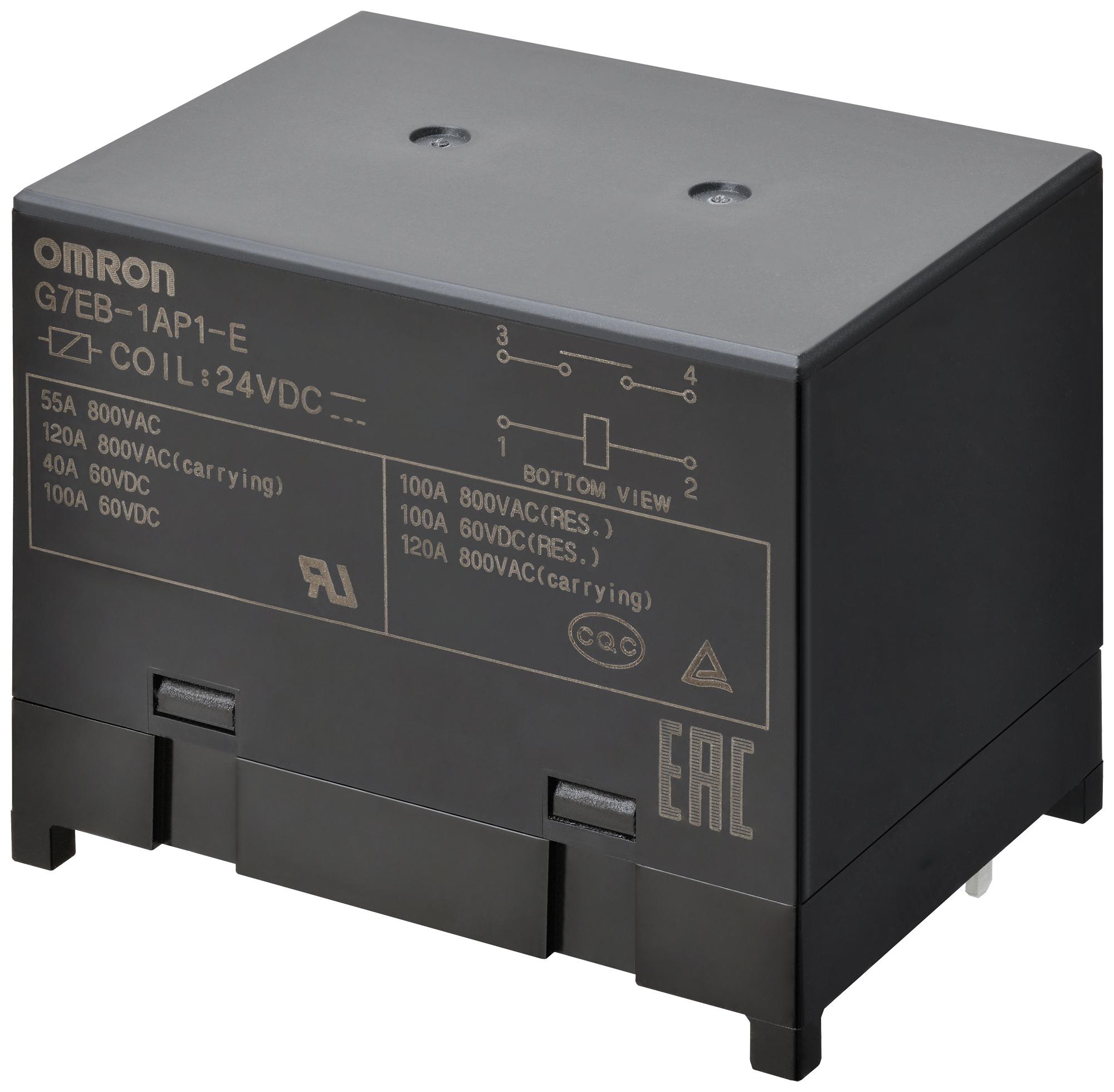 Omron Electronic Components G7Eb-1A-E-Dc12 Power Relay, Spst-No, 100A, 12Vdc, Th