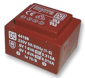 Myrra 44201 Transformer, 3.2Va, 230V, 2 X 12V