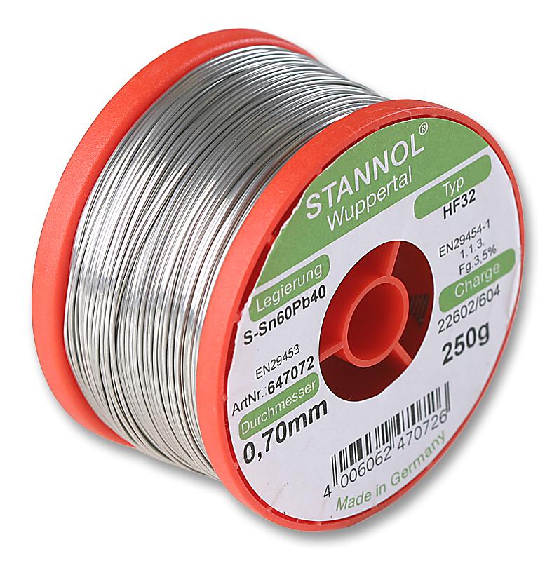 Stannol Hf32 3500 1,0Mm 250G Solder Wire, 60/40, 183Â°C, 250G